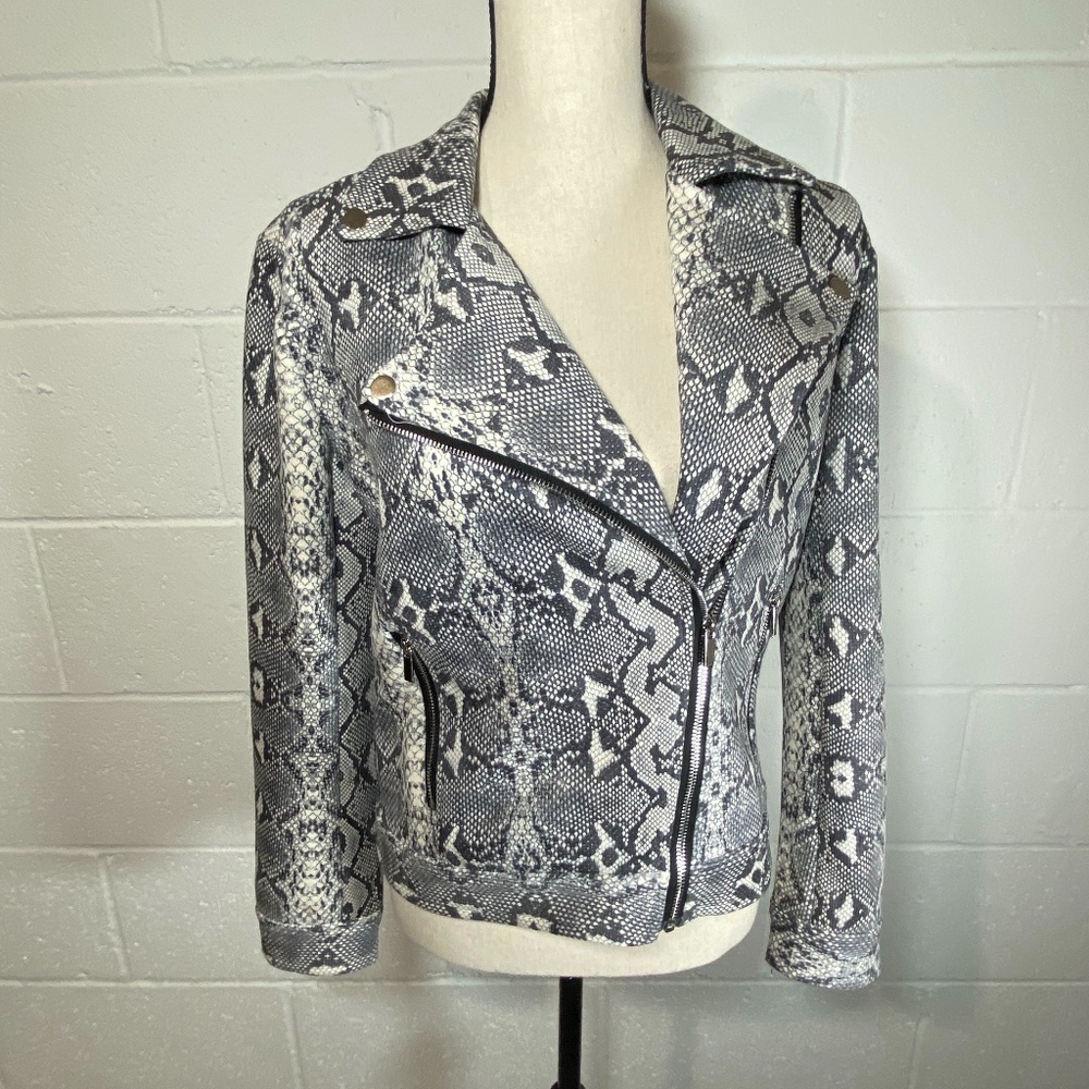 Liverpool Los Angeles Python Print Moto Jacket